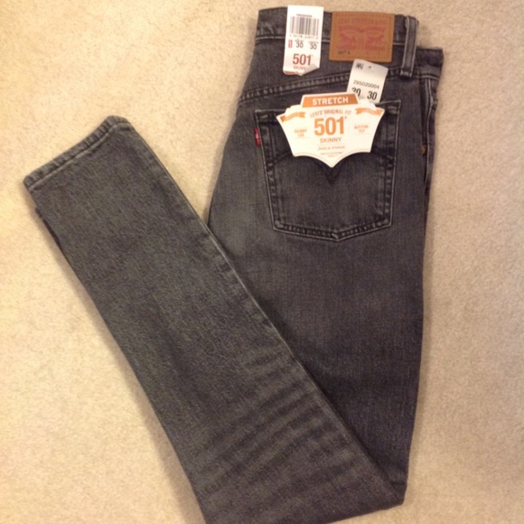 Levi's Denim - NEW Levi's 501 Skinny Stretch Button-Fly Jeans